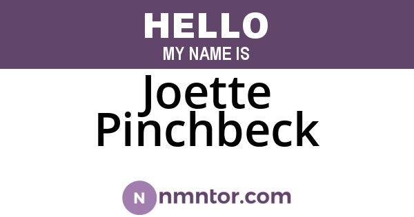 Joette Pinchbeck
