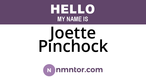 Joette Pinchock