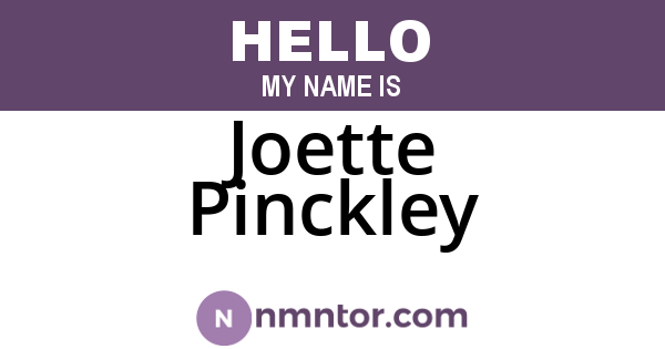 Joette Pinckley
