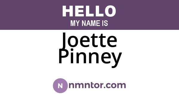 Joette Pinney