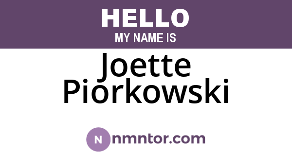 Joette Piorkowski