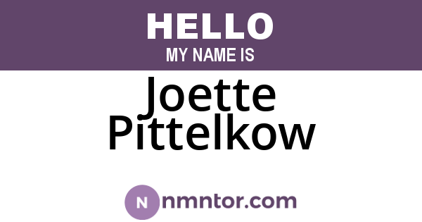 Joette Pittelkow