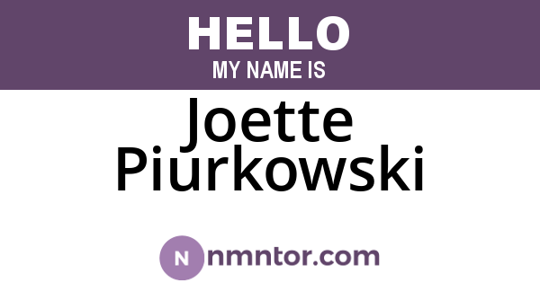 Joette Piurkowski