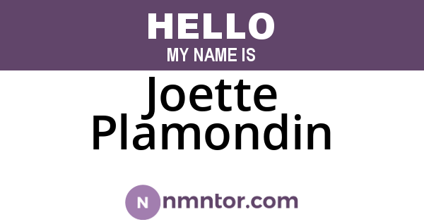 Joette Plamondin