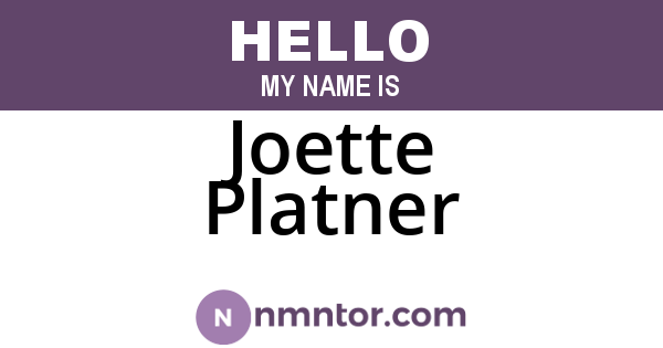 Joette Platner