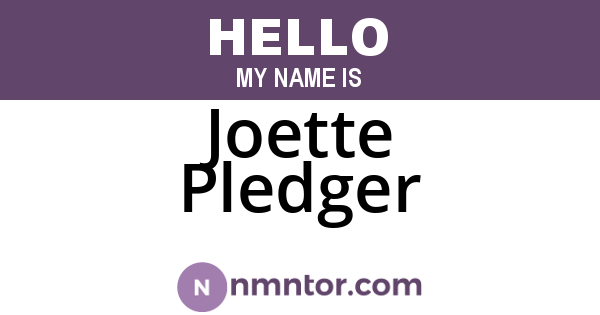 Joette Pledger
