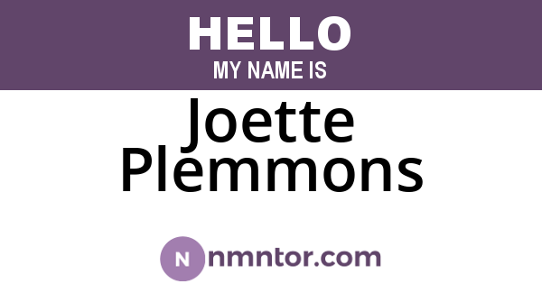 Joette Plemmons