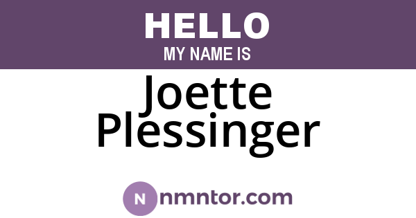 Joette Plessinger