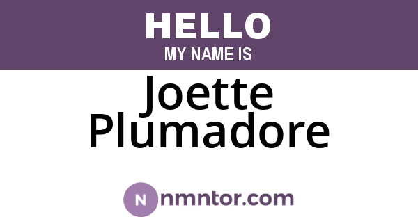 Joette Plumadore