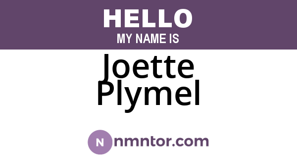 Joette Plymel