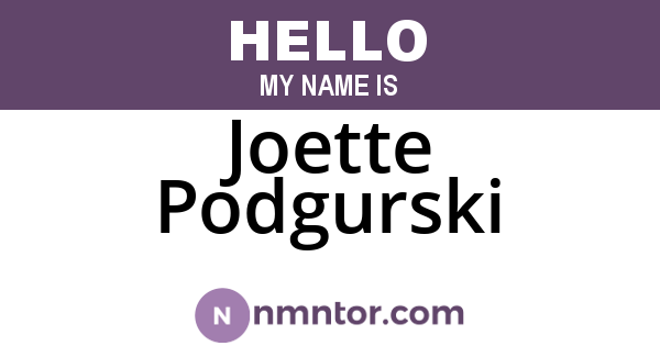 Joette Podgurski