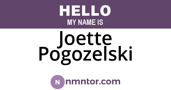 Joette Pogozelski