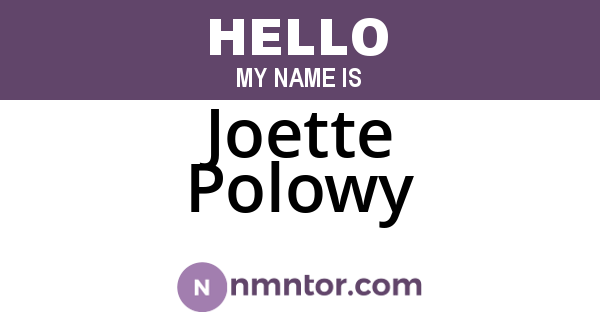 Joette Polowy