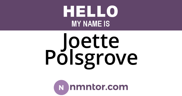 Joette Polsgrove