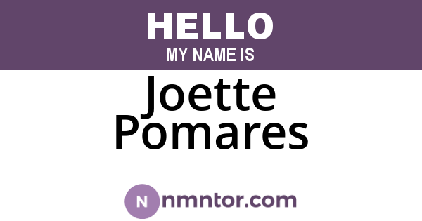 Joette Pomares
