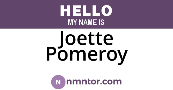 Joette Pomeroy