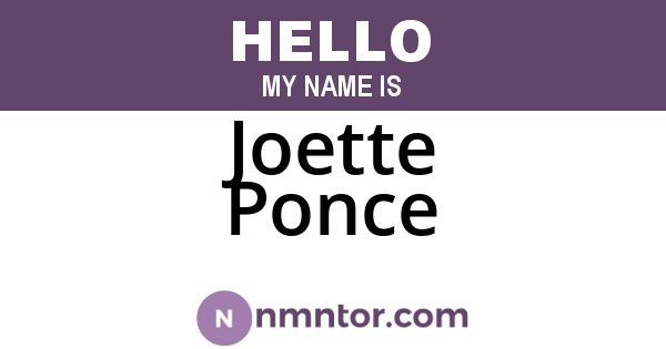 Joette Ponce