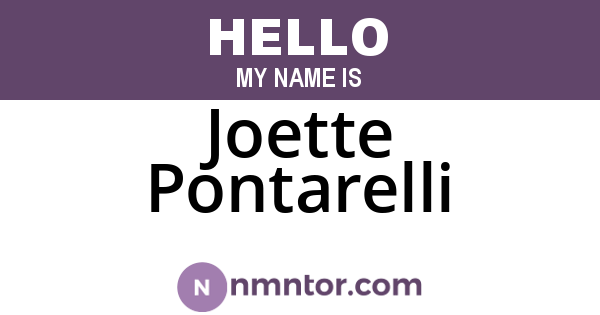 Joette Pontarelli