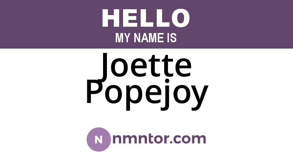 Joette Popejoy