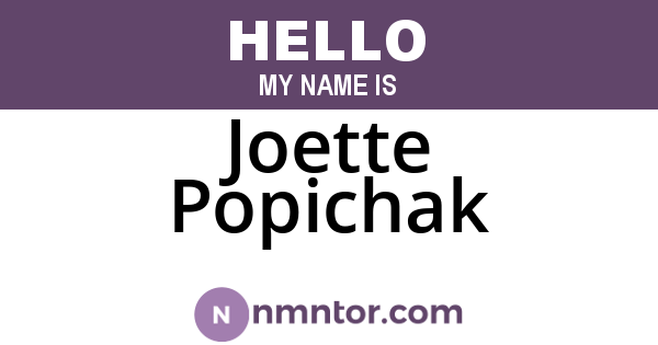 Joette Popichak
