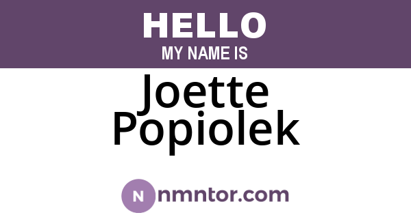 Joette Popiolek