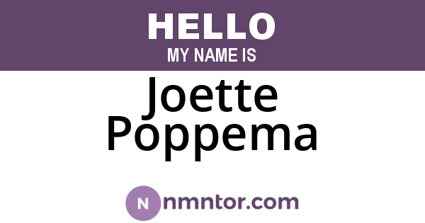 Joette Poppema