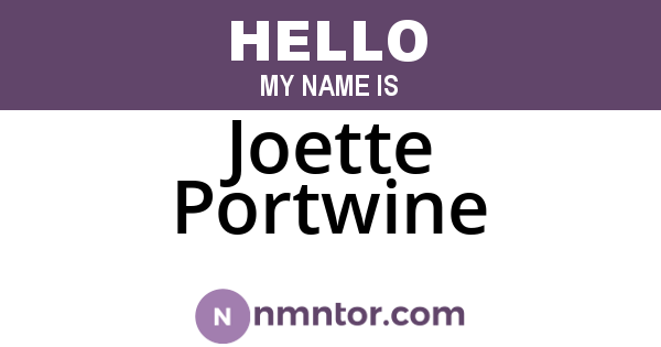 Joette Portwine