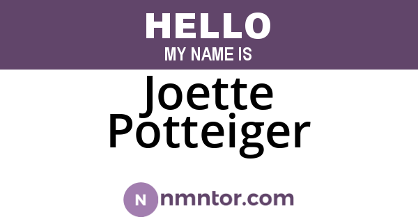 Joette Potteiger
