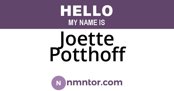 Joette Potthoff