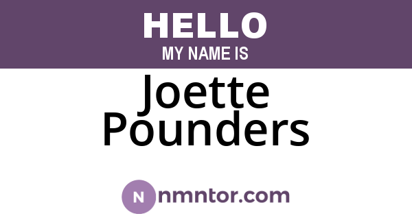 Joette Pounders