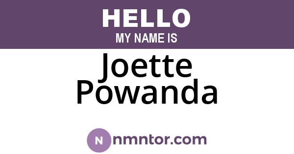 Joette Powanda