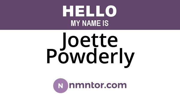 Joette Powderly