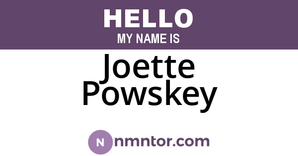Joette Powskey