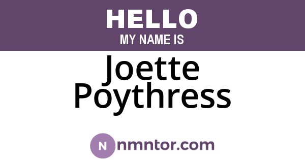Joette Poythress