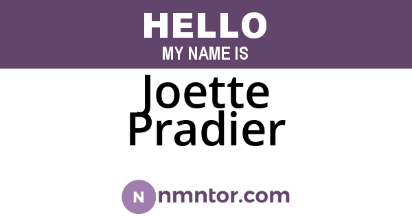 Joette Pradier