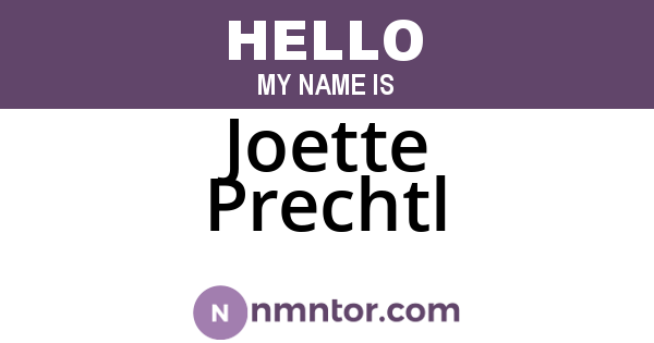 Joette Prechtl