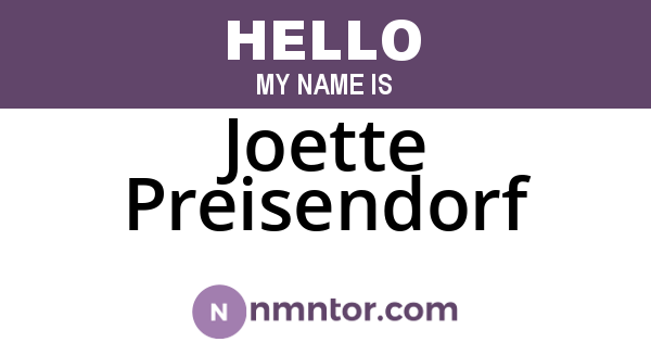 Joette Preisendorf