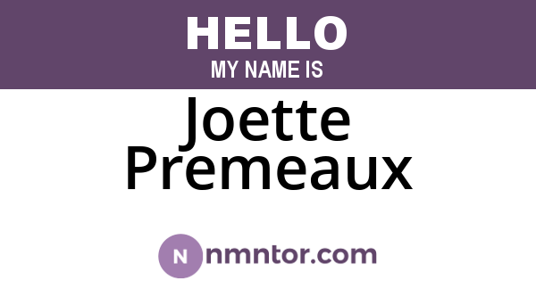 Joette Premeaux