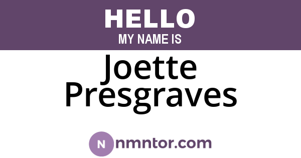 Joette Presgraves