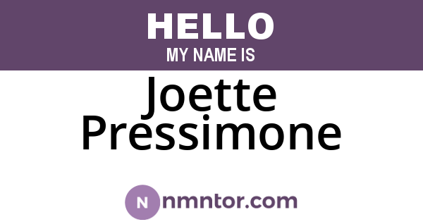 Joette Pressimone