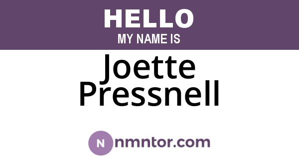 Joette Pressnell