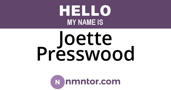 Joette Presswood