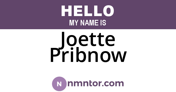 Joette Pribnow