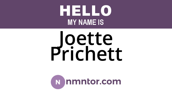Joette Prichett