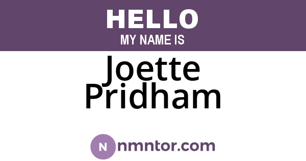Joette Pridham