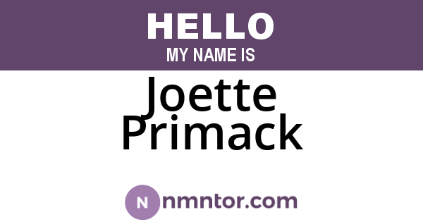Joette Primack