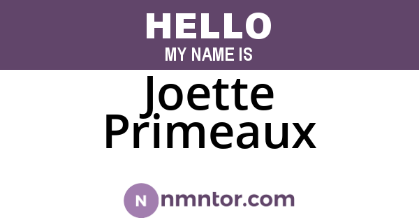 Joette Primeaux