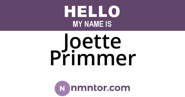 Joette Primmer