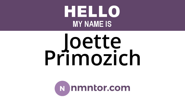 Joette Primozich