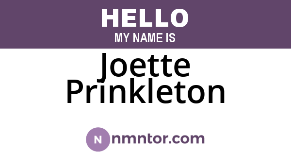 Joette Prinkleton